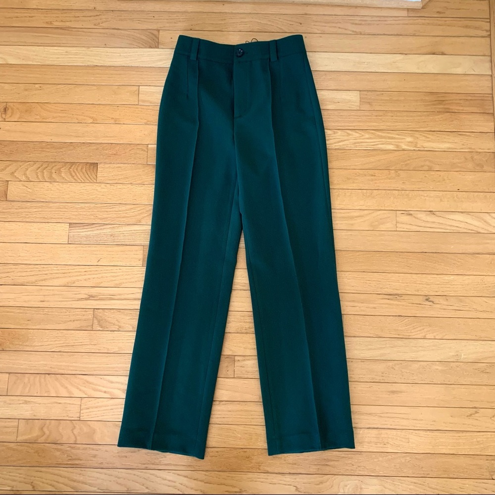 Zara Green Straight leg Trousers size S
